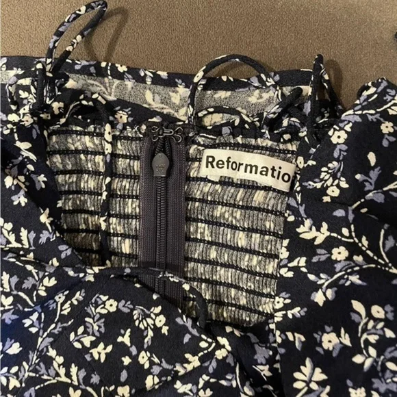 Reformation Saskia Dress in Twilight *NEW* - Picture 5 of 6